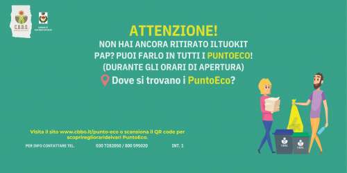 RITIRO KIT PER LA RACCOLTA DIFFERENZIATA DEI RIFIUTI