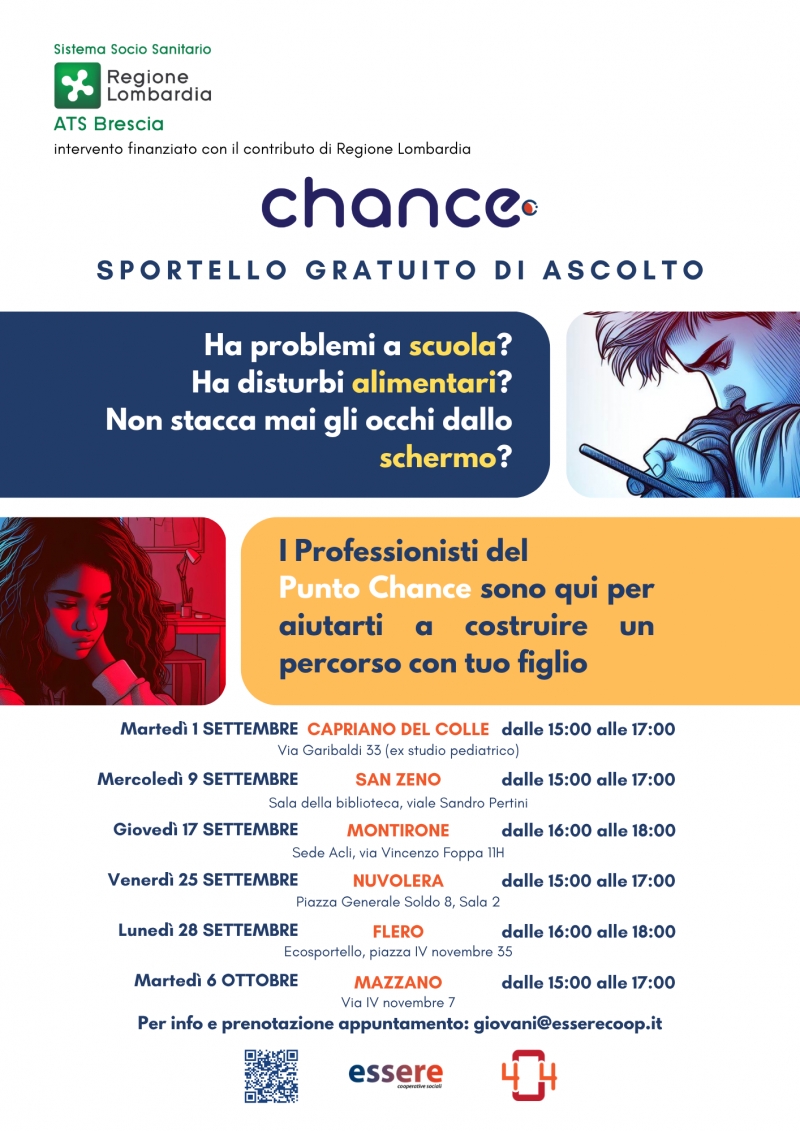 Sportello gratuito di ascolto per genitori e figli